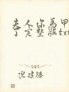 夫人你马甲又掉了完整版txt封面