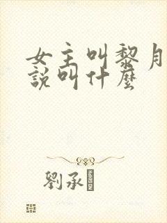 女主叫黎月的小说叫什么封面