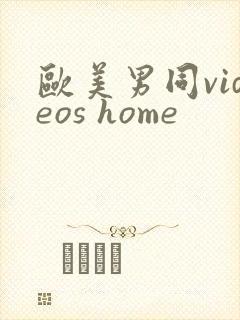 欧美男同videos home