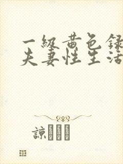 一级黄色录像片夫妻性生活