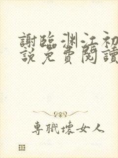 谢临渊江初月小说免费阅读最新章节封面