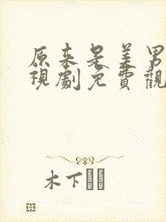 原来是美男啊电视剧免费观看国语