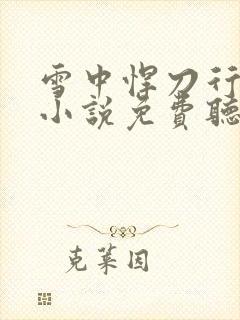 雪中悍刀行有声小说免费听书