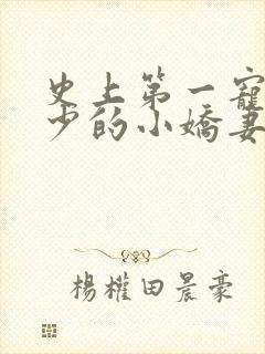 史上第一宠婚慕少的小娇妻