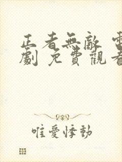 正者无敌 电视剧 免费观看