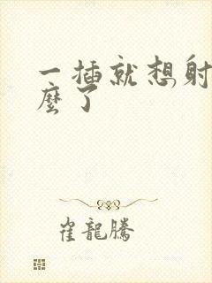 一插就想射是怎么了封面