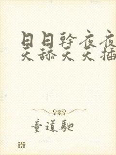 日日干夜夜爽天天舔天天插封面