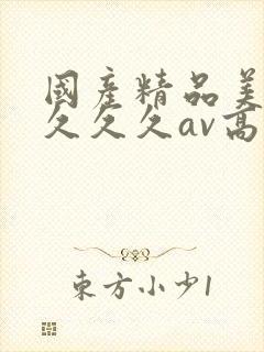 国产精品美女久久久久av高清封面