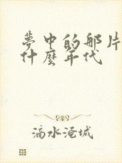 梦中的那片海是什么年代封面