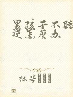 男孩子不听话叛逆怎么办