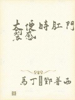 大便时肛门有撕裂感封面