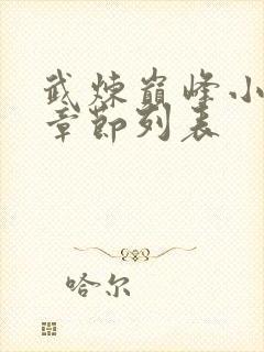 武炼巅峰小说新章节列表