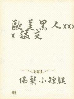 欧美黑人xxxx 猛交