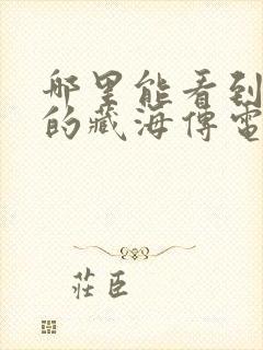 哪里能看到免费的藏海传电视剧