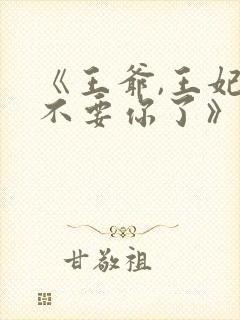 《王爷,王妃又不要你了》