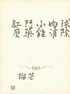 肛门小肉球用什么药能消除