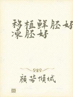 移植鲜胚好还是冻胚好