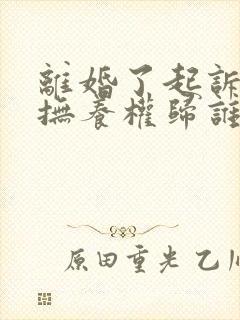 离婚了起诉孩子抚养权归谁