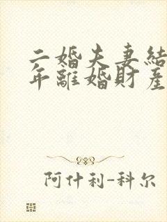 二婚夫妻结婚一年离婚财产怎么分