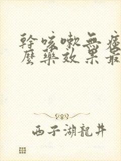 干咳嗽无痰吃什么药效果最好