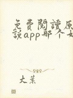 免费阅读原耽小说app哪个好?