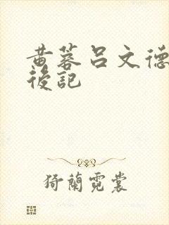 黄蓉吕文德襄阳后记