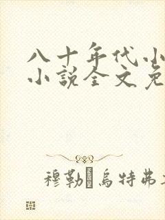 八十年代小娇妻小说全文免费阅读txt下载