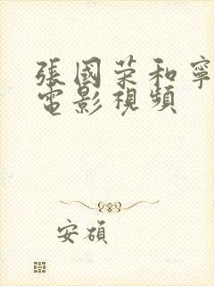 张国荣和宁静的电影视频封面