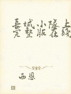 长城小队上中下完整版在线免费看封面