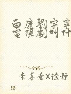 白鹿刘宇宁演的电视剧叫什么