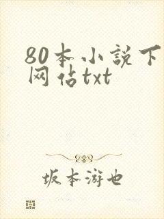 80本小说下载网站txt