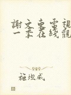 谢文东电视剧第一季在线观看全集免费