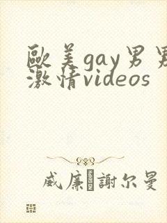 欧美gay男男激情videos