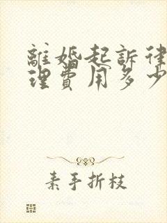 离婚起诉律师代理费用多少封面