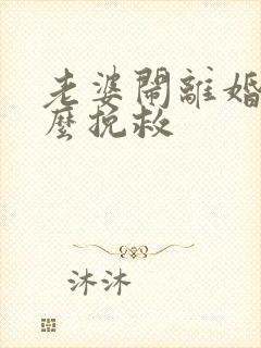 老婆闹离婚我怎么挽救