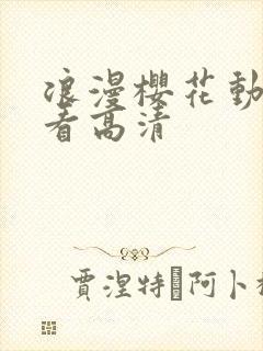 浪漫樱花动漫观看高清