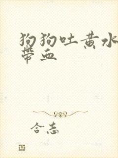 狗狗吐黄水拉稀带血封面