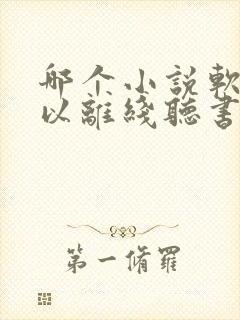 哪个小说软件可以离线听书封面