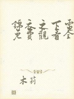 锦衣之下电视剧免费观看全集完整版