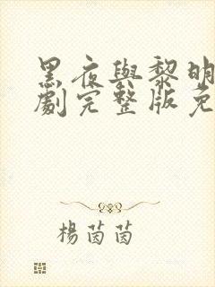 黑夜与黎明电视剧完整版免费观看