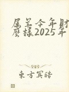 属羊今年财运怎么样2025年