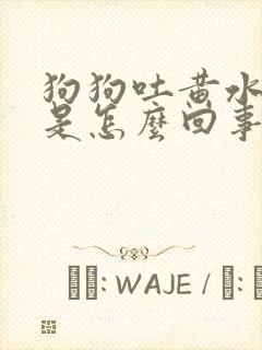 狗狗吐黄水拉稀是怎么回事