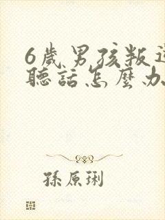 6岁男孩叛逆不听话怎么办