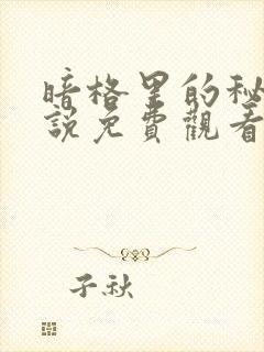 暗格里的秘密小说免费观看完整版