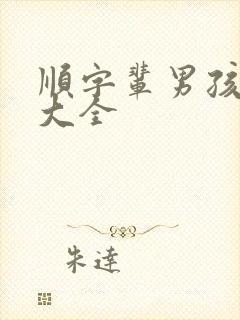 顺字辈男孩取名大全