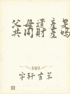 父母遗产是夫妻共同财产吗