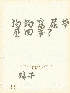 狗狗窝尿带血怎么回事?