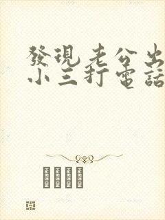 发现老公出轨给小三打电话可以吗封面