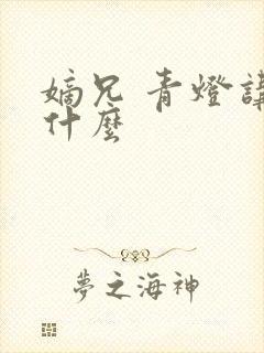 嫡兄 青灯讲的什么