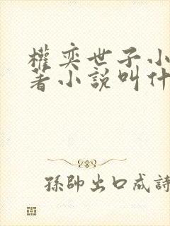 权奕世子小说原著小说叫什么名字